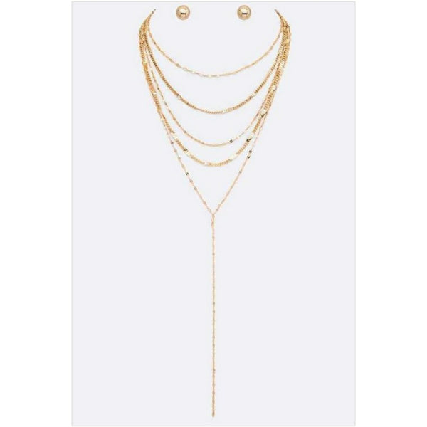 Drip layer necklace set